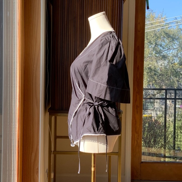 Gianni Cotton Wrap Top - Picture 8 of 11